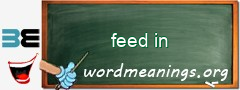 WordMeaning blackboard for feed in